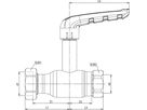 Kugelhahnen lange Spindel Fullflow BF122011 DN 25 53094 - Ballofix/Broen-Armaturen