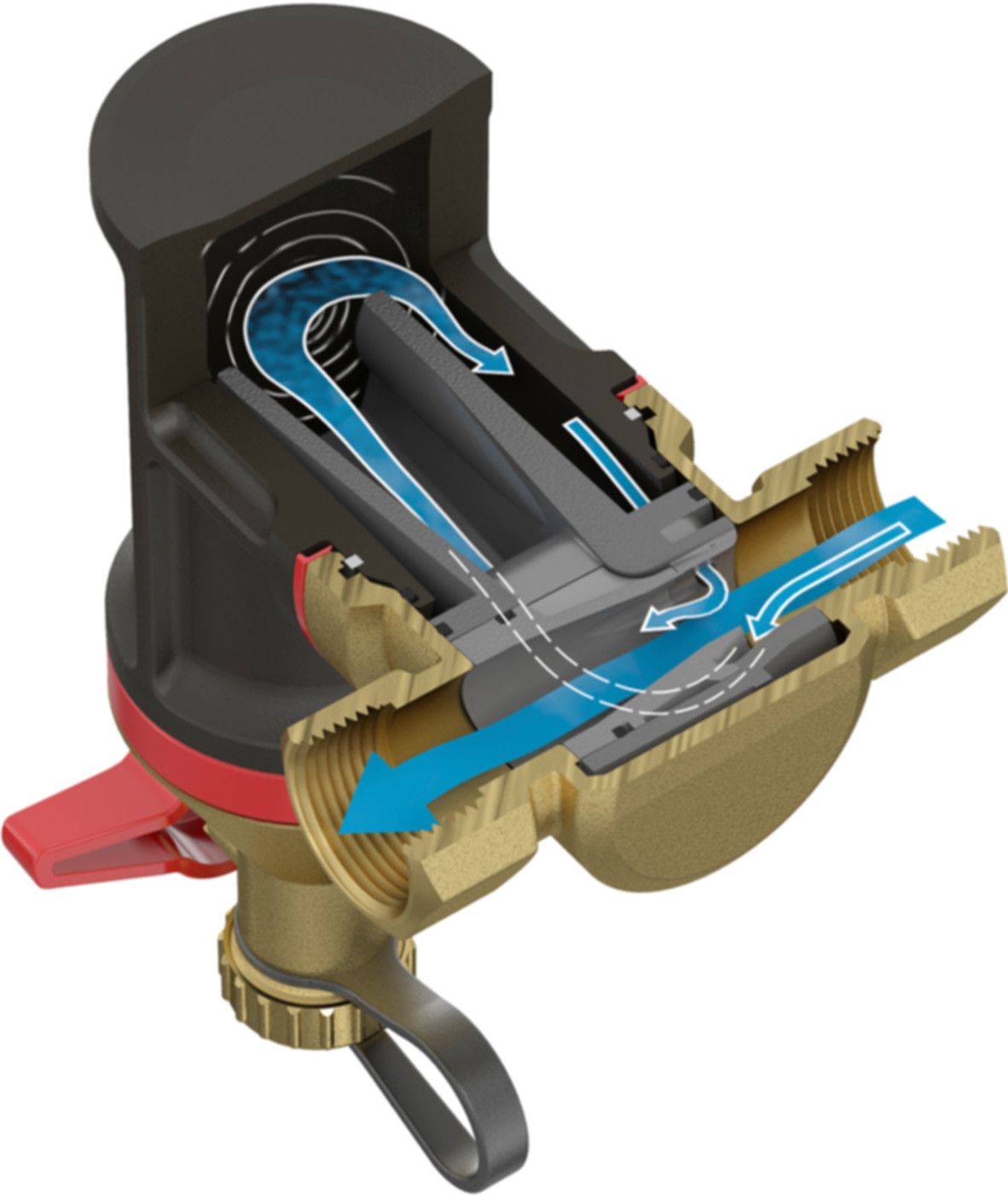 Flamco Clean Smart Schl-Abscheider 11/2" 30035 m/drehbaren Anschlüsse und EPP Isolation - Flamco Luft- und Schlammabscheider