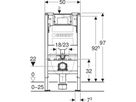 Wand-WC-Element Sigma 111.923.00.6 Typ 97, Betätigung von vorne, für Kinder - Geberit-Duofix