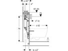 Wand-WC-Element Omega 461.142.00.2 Typ 85 Betätigung von oben/vorne - Geberit-GIS