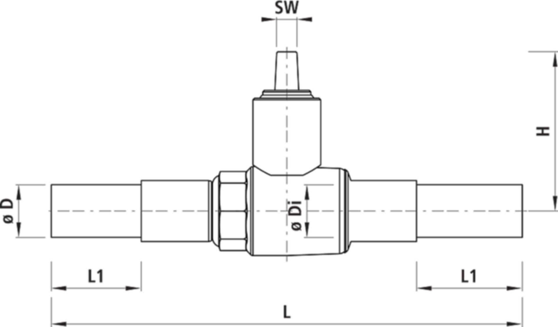 PE-Einschweiss-Kugelhahn für Gas 6895 DN 80 / d 90mm - Hawle Armaturen