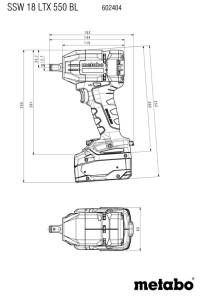 Akku-Schlagschrauber SSW 18 LTX 800 BL 18V. 1/2", 800Nm, solo in metaBOX - Metabo Elektrowerkzeuge