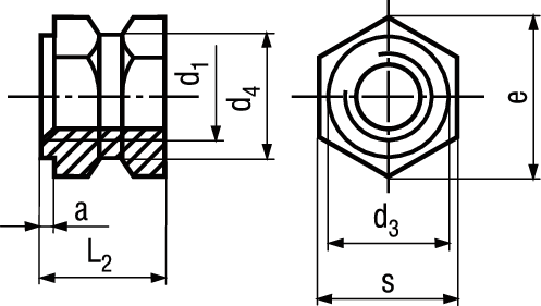 Gewindeeinsätze Form C Messing BN1035 DIN16903C M8 - Bossard Schrauben