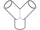 Hosenabzweig 2 x 30° 110/110mm 367.481.16.1 - Geberit-PE-Formstücke