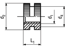 Gewindeeinsätze Form B Messing BN1036 DIN16903B M4 - Bossard Schrauben