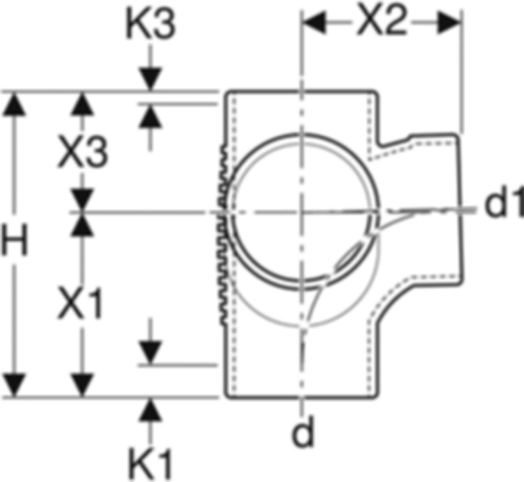 Bogeneckabzweig 88.5° 110/110mm 310.083.14.1 - Geberit-PE-Silent-Formstücke