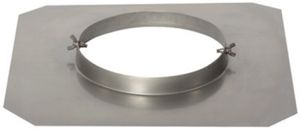 CrNi Ansatzteil eckig flach 120 mm - Aspira Kaminhüte