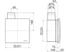 Einrohrlüfter Ventilatoreinsatz Fördervol. 60 m3/h 36 dB ER 60 VZC - Ventilatoren