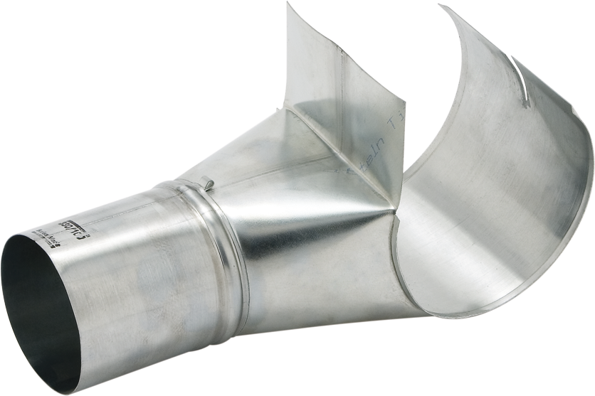 Schrägstutzen 330/100 mm 170 - Zink Spenglereihalbfabrikate