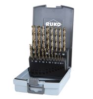Ruko Spiralbohrer-Satz DIN 338, 19-tlg. Ø1.0-10.0 x 0.5mm, 130°, HSSE-Co5, ABS-Box - Bohren