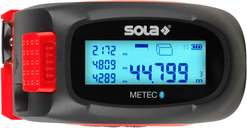 METEC Digitales Rollbandmass 2 x 1.5V (AAA) Batterien, Gürteltasche, Quickstart - Längenmessen