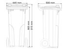 Kleincontainer aus Polyethylen 120L, grün - Container