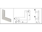 Eckverbinder aus Aluminium AIMgSi1 70 x 70 x 6 mm liegend - INOXTECH-Handlauf-/Geländer-System