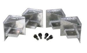 Alutec Palettenfüsse 4 Stk. inkl. 4 Schrauben, nur für Riffelboxen - Werkzeugkoffer,Sortimentskoffer,Behälter