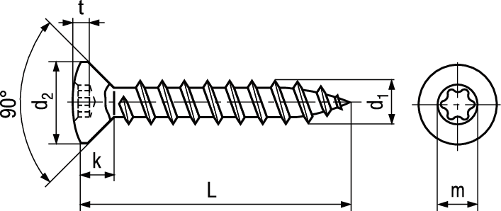 Lsk-Spanplschr Vollgew I-6rd A2 BN20151 3,5 x 20 / X15 - Bossard Schrauben