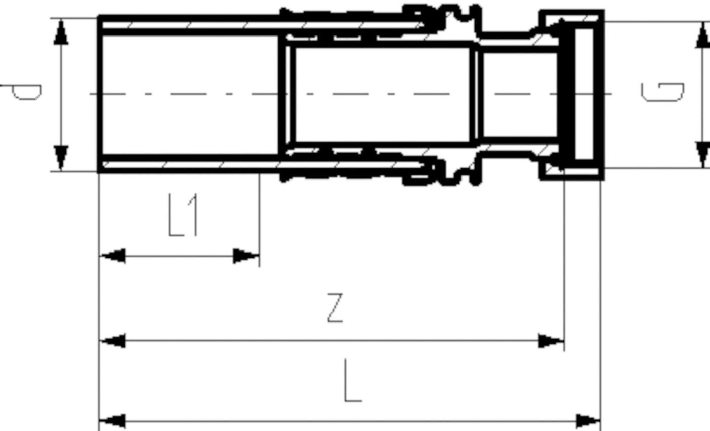 COOL-FIT Übergang m/los. Mutter 40x11/2" PE / Messing 738 954 319 - GF COOL-FIT 2.0