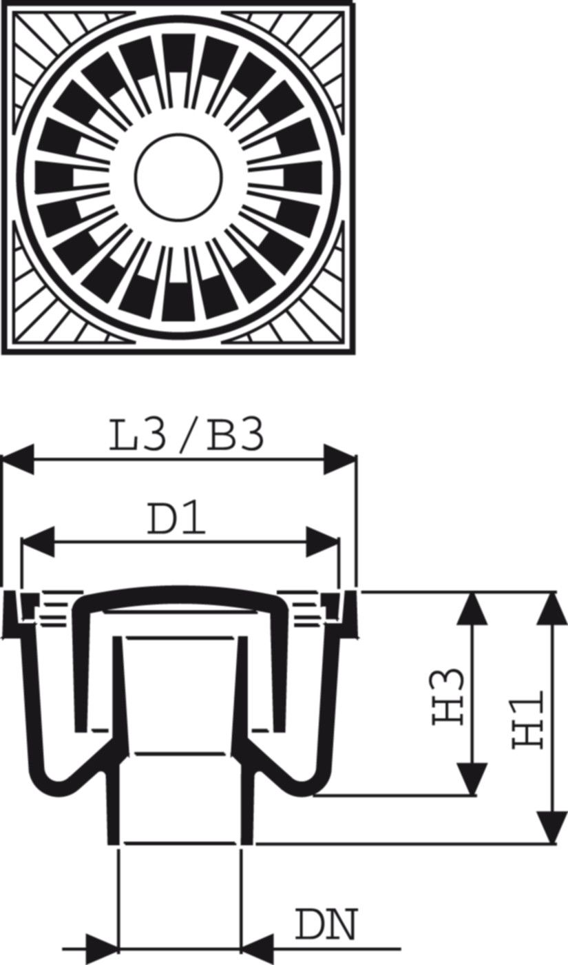 Fig. 1600 006 00 1to - Bodenabläufe von Roll