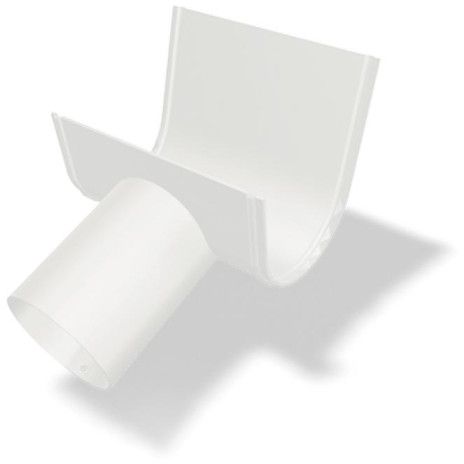 PREFA Schrägstutzen 120 mm P.10 Prefaweiß - PREFA Dachentwässerungssysteme