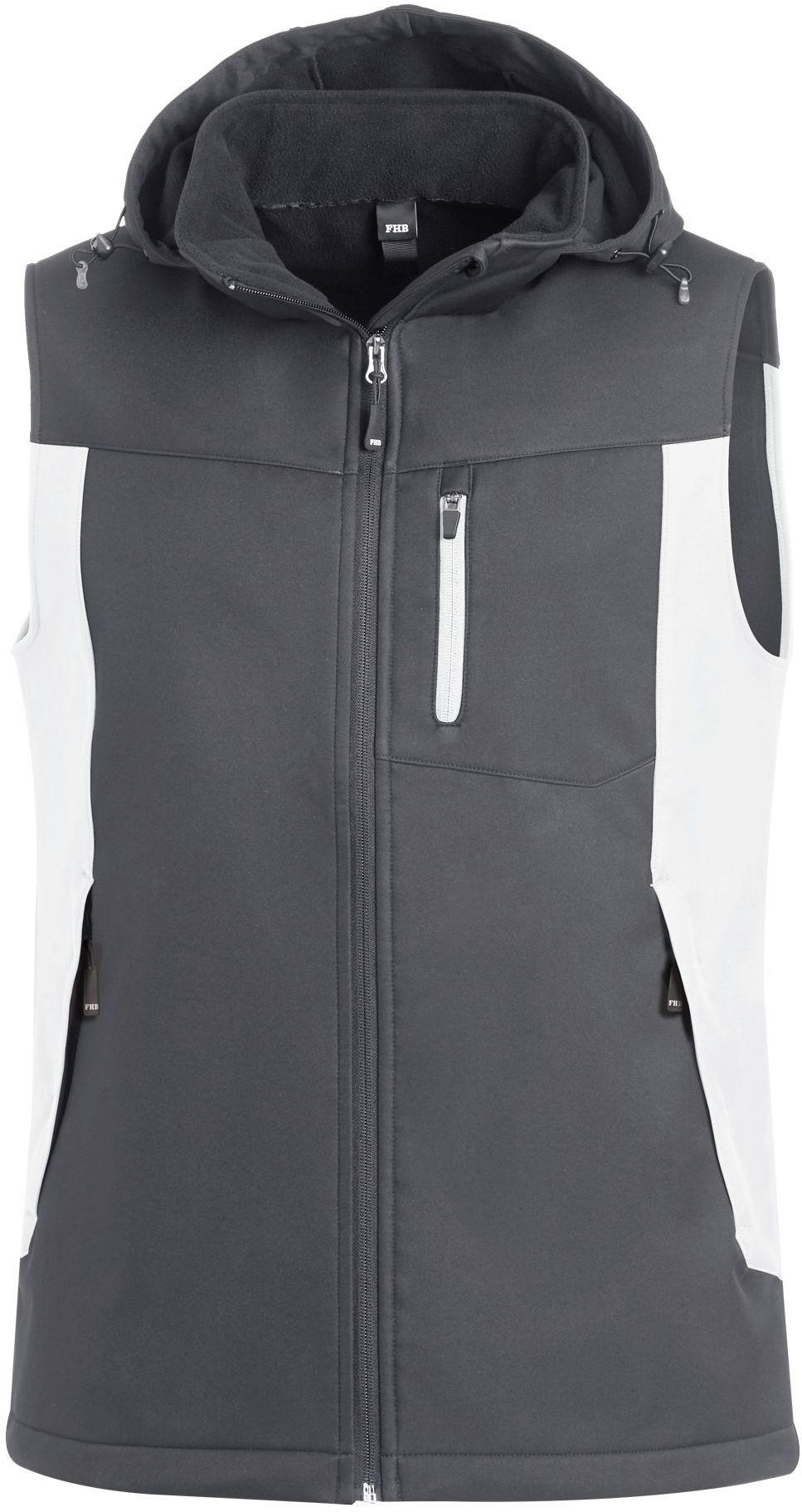 FHB JUSTUS Softshellweste weiss-anthrazit Gr. 2XL - Textilien