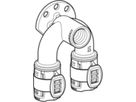 Doppelanschlusswinkel 90° 20mm-1/2"-25mm 620.832.00.1 - Geberit FlowFit-Rohre/Formstücke