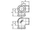 Winkelverteil. 221 S 2" 770 221 109 - GF schw. Tempergussfittings