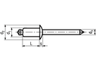 POP® TAPD..BS AL / ST VZ TAPD412BS BN924 , 3.2x13.5 , K.= 7.9-9.5 , à 1000 Stk - Bossard Schrauben