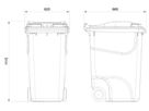 Kleincontainer aus Polyethylen 360l, anthrazit - Container