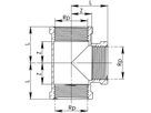 T-Stück egal 8130 11/2" - Rotguss-Gewindefittings