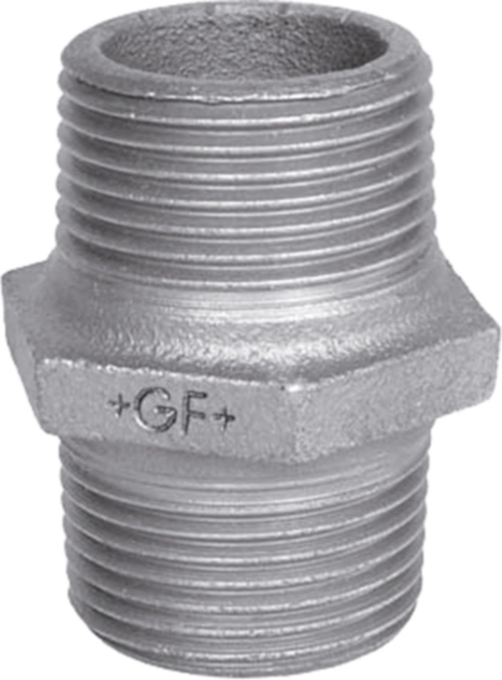 Doppelnippel 280 V 11/2" 770 280 208 - GF verz. Tempergussfittings