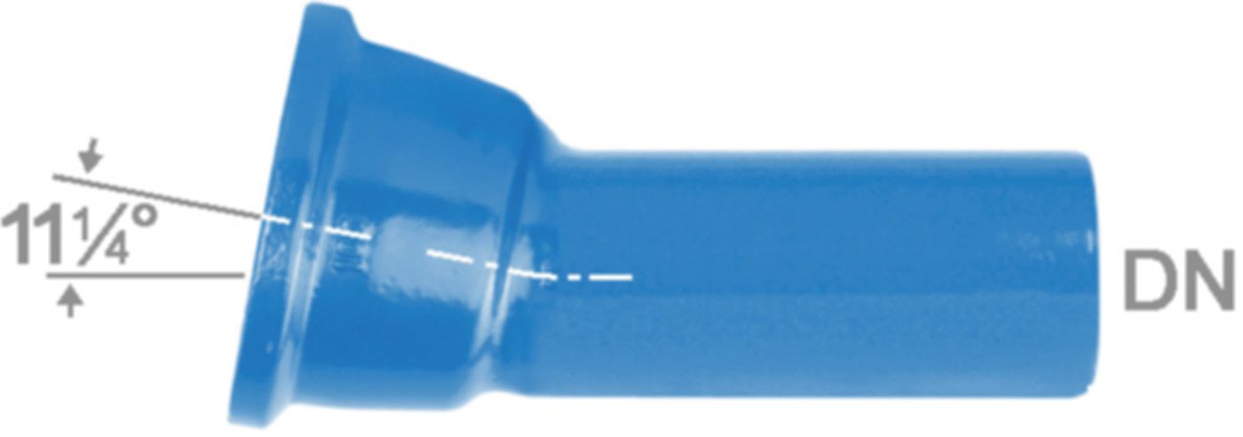 STM-Bogen 1M Fig. 2825 11° DN 150 - Von Roll Steckmuffenformstücke