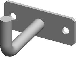 Geschw. Wandkonsole eckig waagrecht H 44 mm Stab 12 mm geschliffen 1.4301 - INOXTECH-Handlauf-/Geländer-System