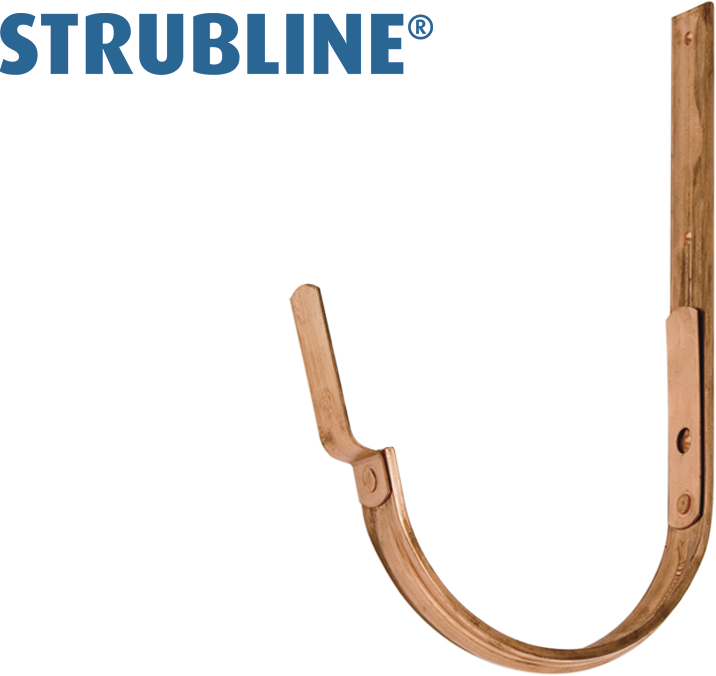 Rinnenhaken profiliert 27/5 330 mm 112 "Strubline" - Kupfer Spenglereihalbfabrikate