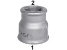 Muffe red. 240 V 21/2"- 1" 770 240 239 - GF verz. Tempergussfittings