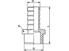 TEGUFIX Schlauch-Raccord mit AG, 6-kt. Ø 10mm - G 3/8", 55002.056 - Tegum Armaturen
