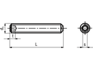 Gew Stif ~ISO 4029Rohrg 45H ST SCHW BN37 G1/8"x1/2" - Bossard Schrauben