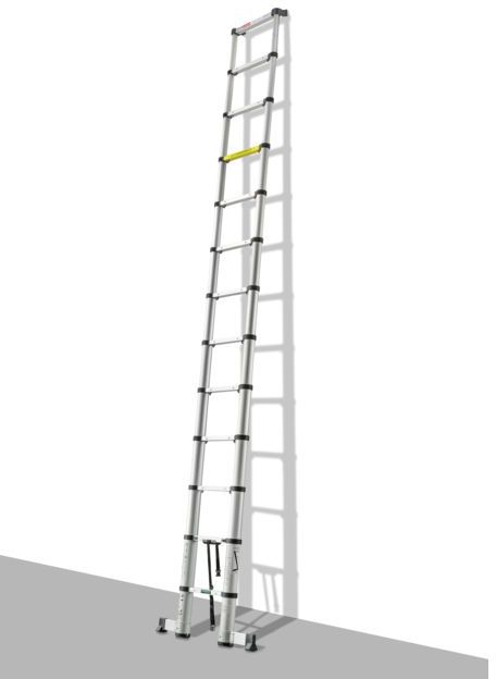 TELESTEPS Sicherheits-Teleskop-Anstelleiter FLEX 3 L=3740 / 900 mm , 13 Tritte , max. 150 kg - Garten