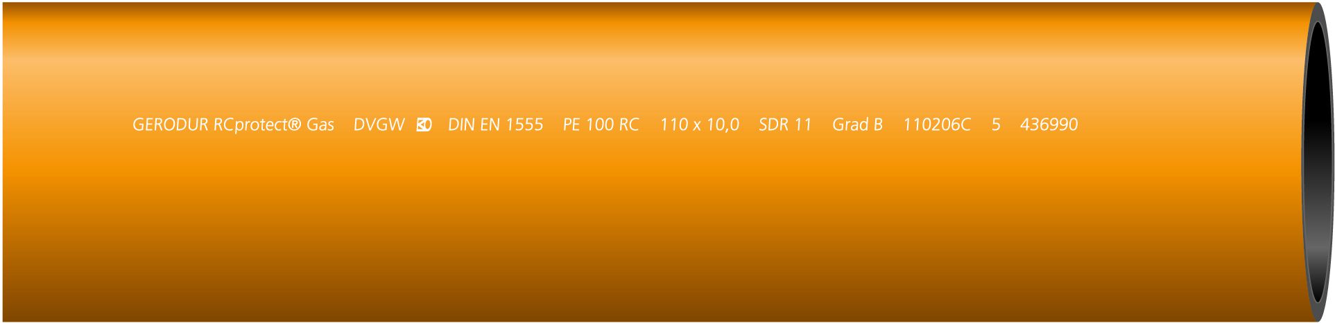 Druckrohr Gas PE 100RC, SDR 11, PN 16 d 40mm, Rolle à 50m - RCprotec in Rollen