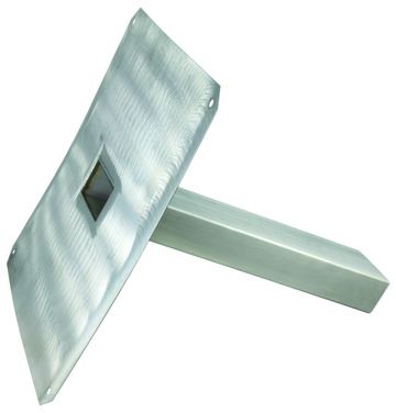 Gerade 85° CrNi eckig 80/40 mm Stutzenlänge 500 mm - Notüberläufe