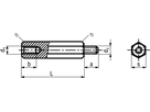 6-Kt Distanzh I+A-Gew PA schwarz BN7375 M3x30 - Bossard Schrauben