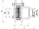 Übergangsstück ZAK-Synoflex 6162 DN 50 Spannbereich d 56-71mm - Hawle Synoflex
