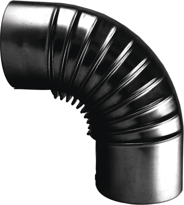 Bogen schwarz 90° 16R 200mm 800 - Ofenrohre und Zubehör