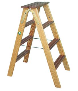 HB Holz-Bockleiter mit flachen Tritten, Typ 460