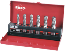 RUKO Vollbohrer-Satz 3S Weldon HSS 6tlg. - Euroboor Zubehör