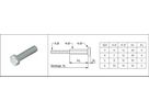Seilhülsen 6-kantverpresst m. Flachkopf Seil-Ø 6 mm Hülse 10 x 35 mm 1.4301 - INOXTECH-Handlauf-/Geländer-System