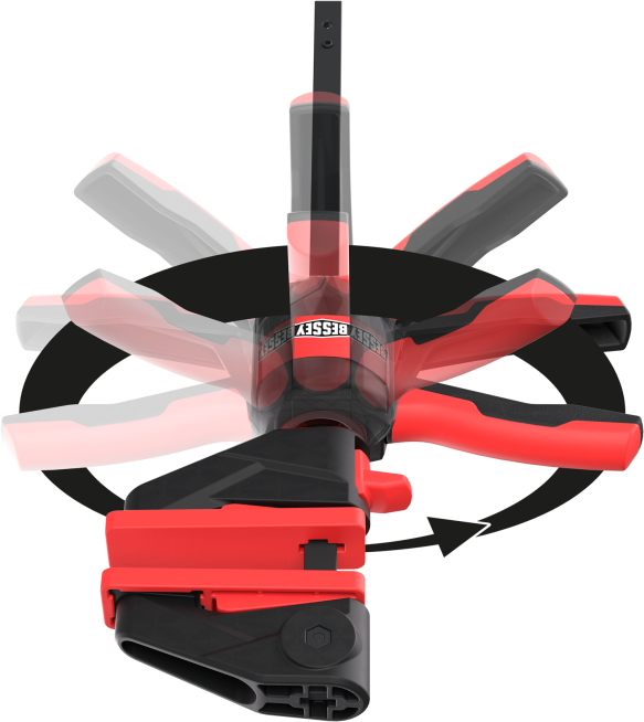 BESSEY Einhandzwinge-Set 2tlg. EZ360S 110/40 Griff 360° drehbar, 12-stufig - Bauwerkzeuge