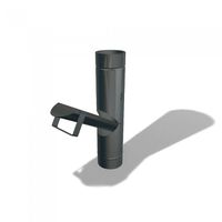 Regenklappe mit herausnehmbarem Laubsieb L 400 mm Ø80 mm P.10 dunkelgrau 203023 - PREFA Dachentwässerungssysteme