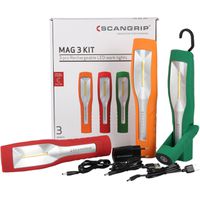 SCANGRIP LED-Akku-Handlampe, 3 x MAG 3 3.7V, 240/60 Lumen, Aktionspaket orange, rot, grün - Lampen, Leuchten