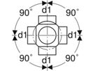 Mehrfach-Abzweig 4-teilig 90° d 110/110mm 367.610.16.1 - Geberit-PE-Formstücke