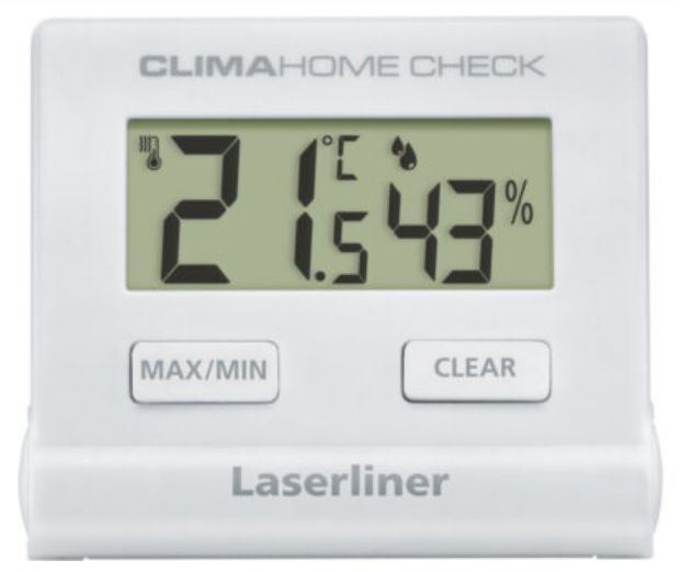 LASERLINER Digitales Hygrometer ClimaCheck, für Temperatur+Luftfeuchte - Kontrollieren