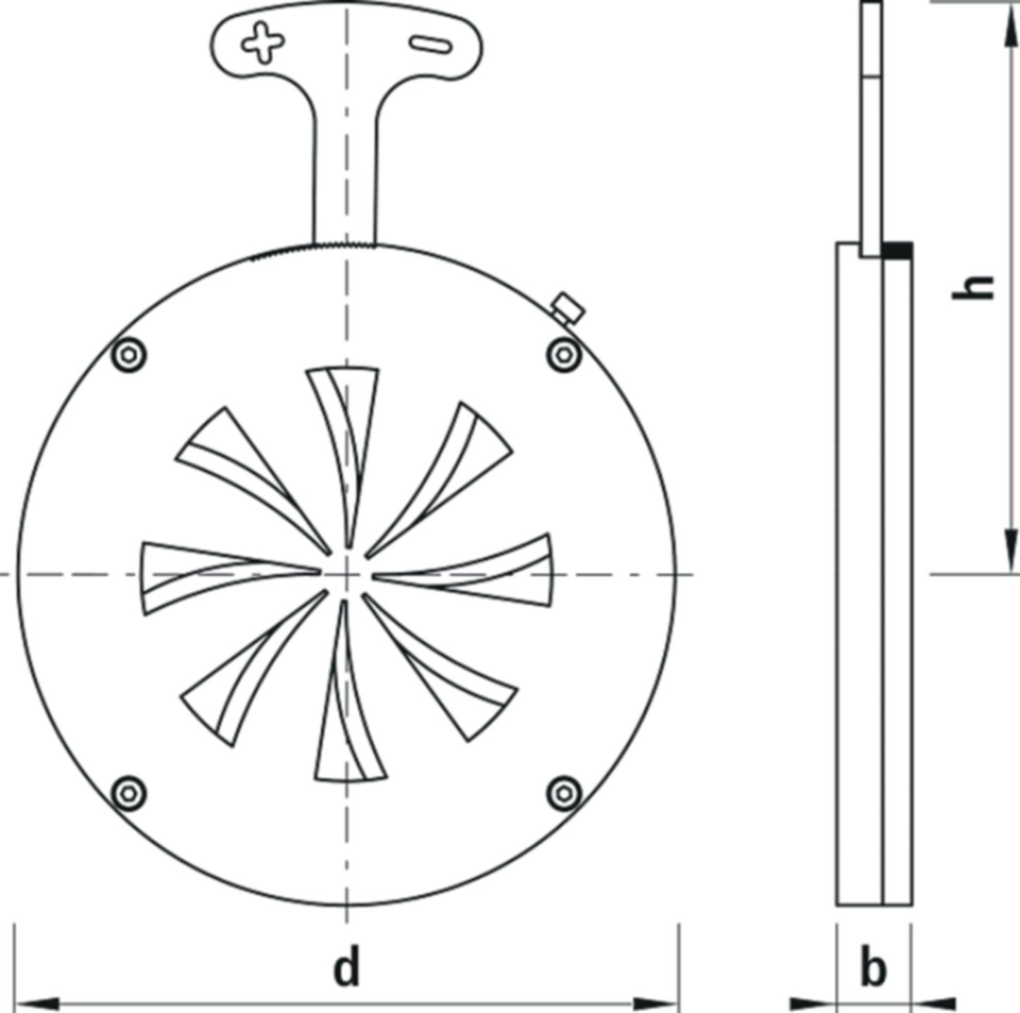 Blende für Flanscheinbau PN 10, Typ B      1090 DN 200 - Hawle Absperrklappen